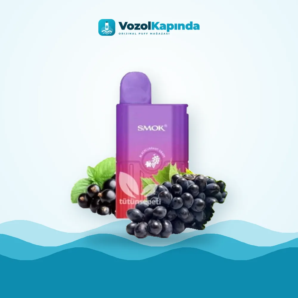 Smok ETO Bar Blackcurrant Grape Puff ön yüz görseli, orijinal ambalaj