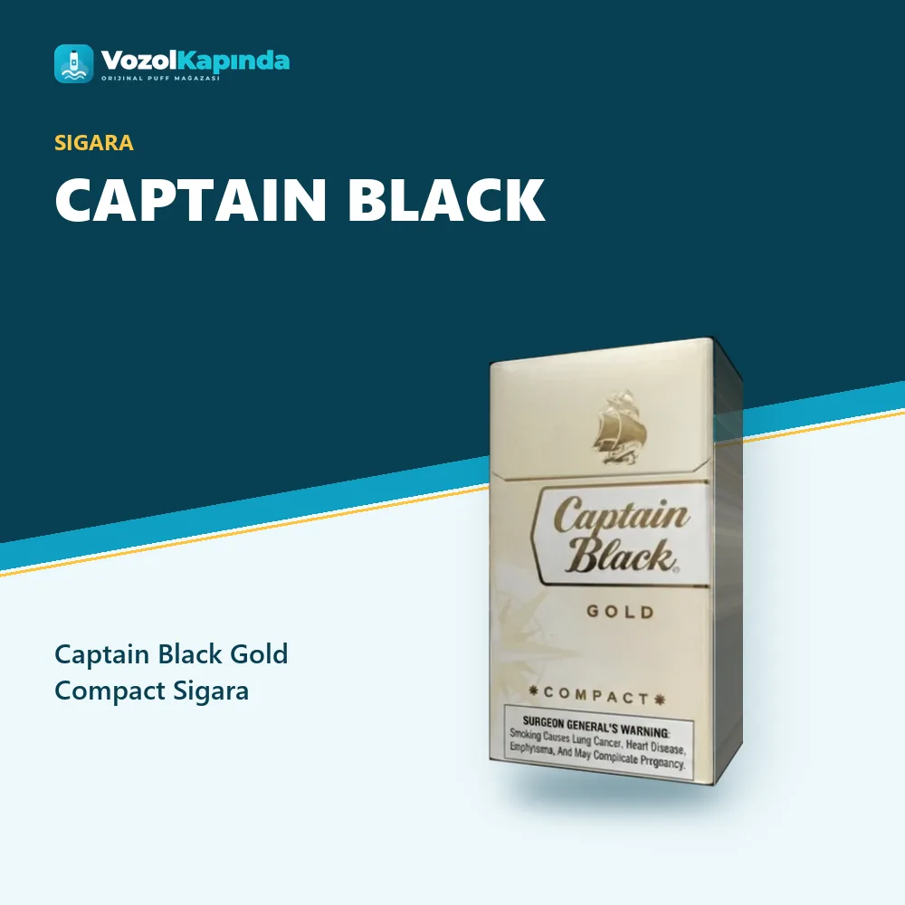 Captain Black Gold Compact Sigara Bilgi Kartı Captain Black Gold Compact Sigara bilgi kartı, orijinal sigara