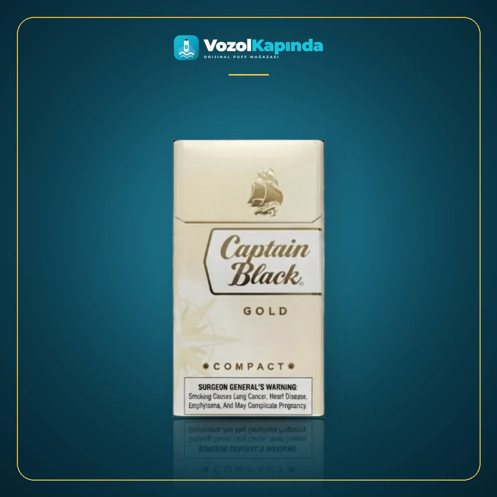 Captain Black Gold Compact Sigara Orijinal Ambalaj Captain Black Gold Compact Sigara ön yüz görseli, orijinal ambalaj