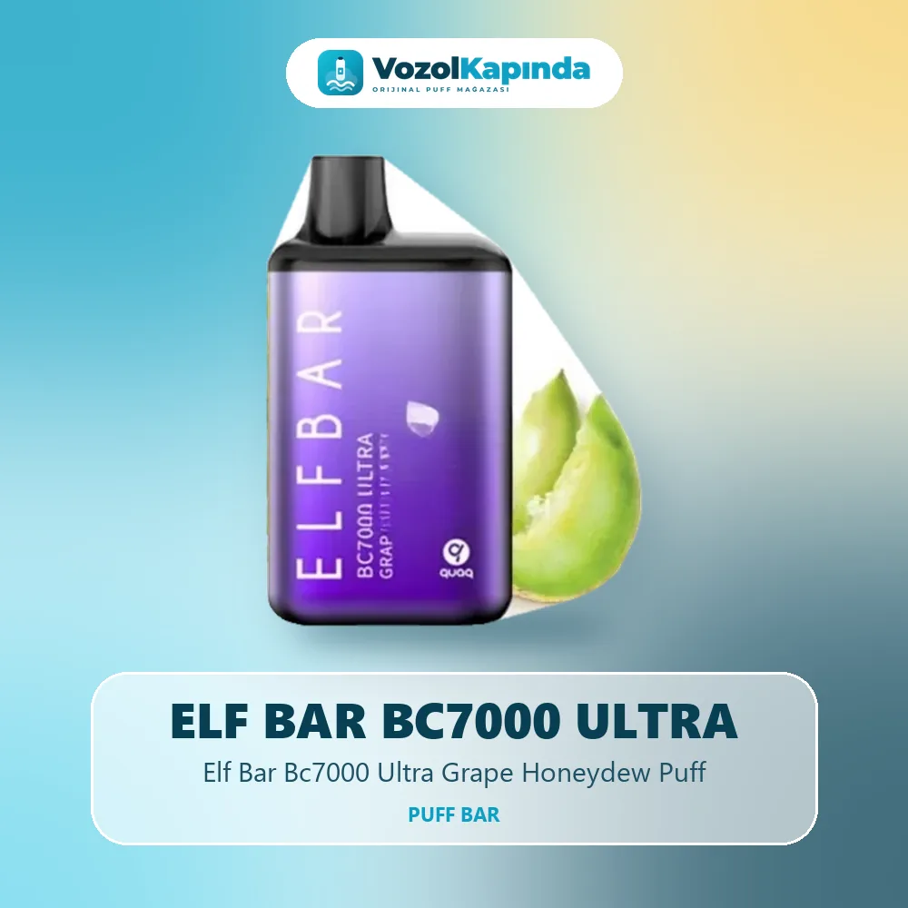 Elf Bar Bc7000 Ultra Grape Honeydew Puff Bilgi Kartı Elf Bar Bc7000 Ultra Grape Honeydew Puff sipariş avantajları: kapıda ödeme ve gizli paket