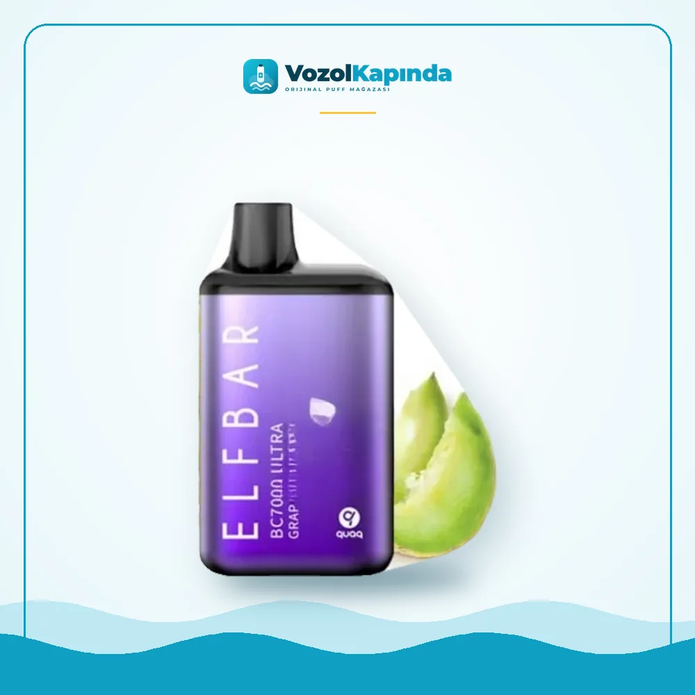 Elf Bar Bc7000 Ultra Grape Honeydew Puff Fiyatı Elf Bar Bc7000 Ultra Grape Honeydew Puff, Vozol Kapında orijinal puff bar