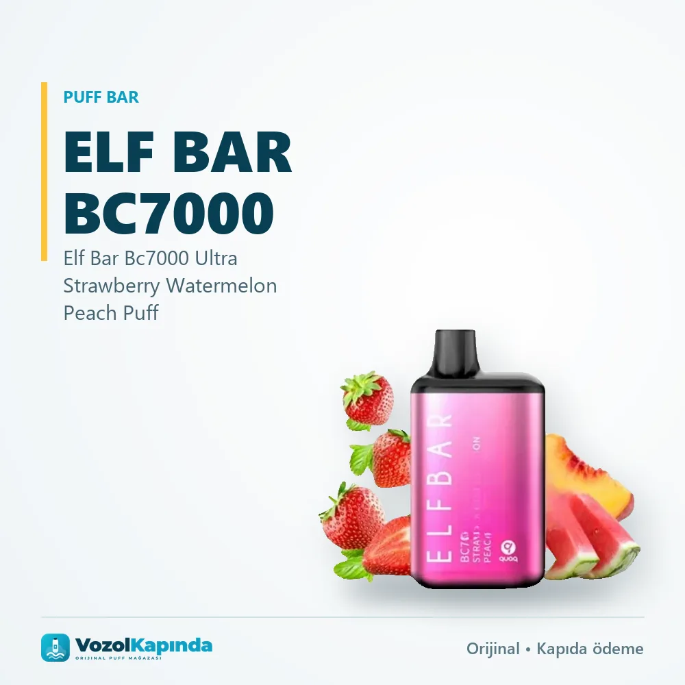 Elf Bar Bc7000 Ultra Strawberry Watermelon Peach Puff Özellikleri Elf Bar Bc7000 Ultra Strawberry Watermelon Peach Puff özellikleri: orijinal ürün, kapıda ödeme, gizli paket