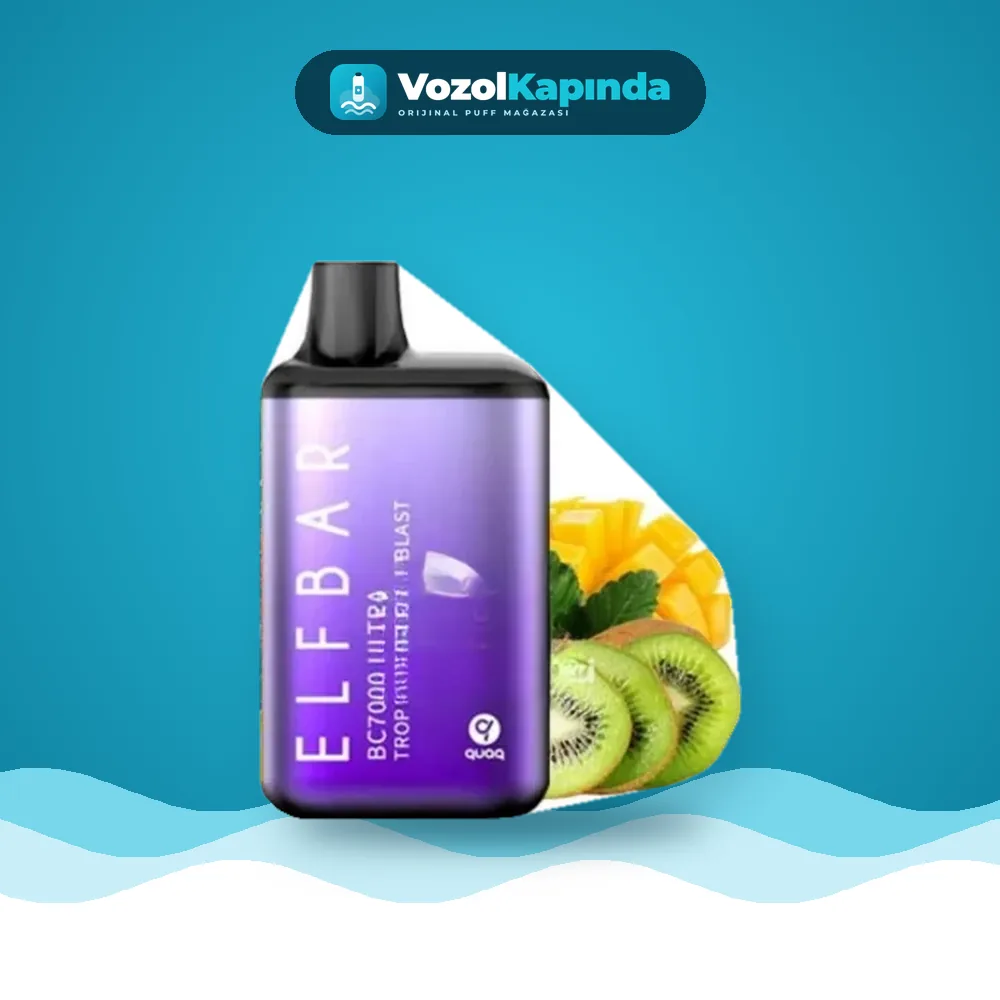 Elf Bar Bc7000 Ultra Tropical Rainbow Blast Puff, Vozol Kapında orijinal puff bar