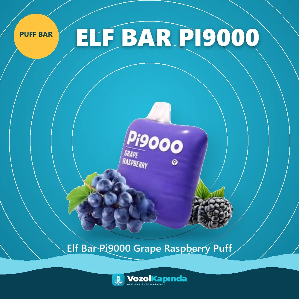 Elf Bar Pi9000 Grape Raspberry Puff özellikleri: orijinal ürün, kapıda ödeme, gizli paket