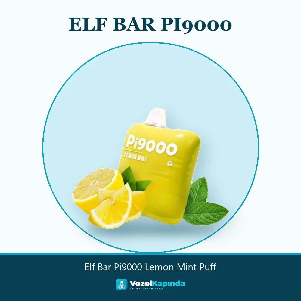 Elf Bar Pi9000 Lemon Mint Puff Bilgi Kartı Elf Bar Pi9000 Lemon Mint Puff özellikleri: orijinal ürün, kapıda ödeme, gizli paket