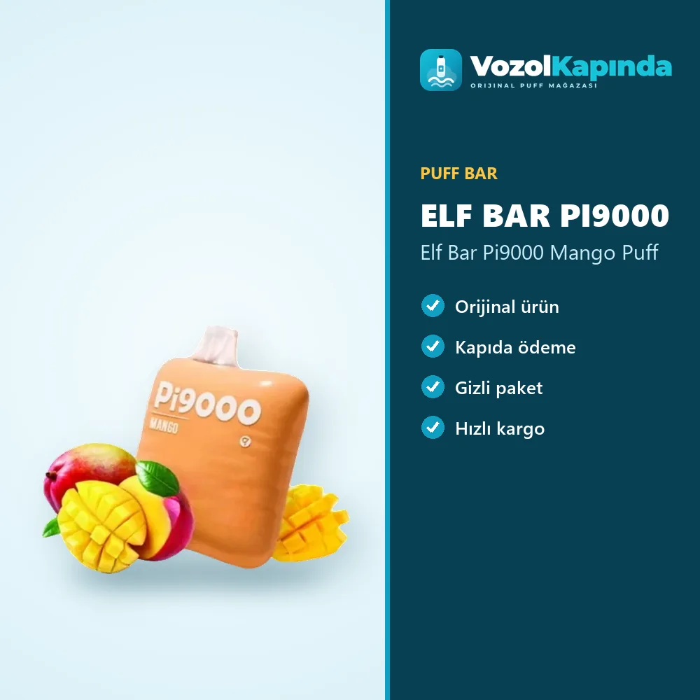 Elf Bar Pi9000 Mango Puff Sipariş Bilgileri Elf Bar Pi9000 Mango Puff sipariş avantajları: kapıda ödeme ve gizli paket