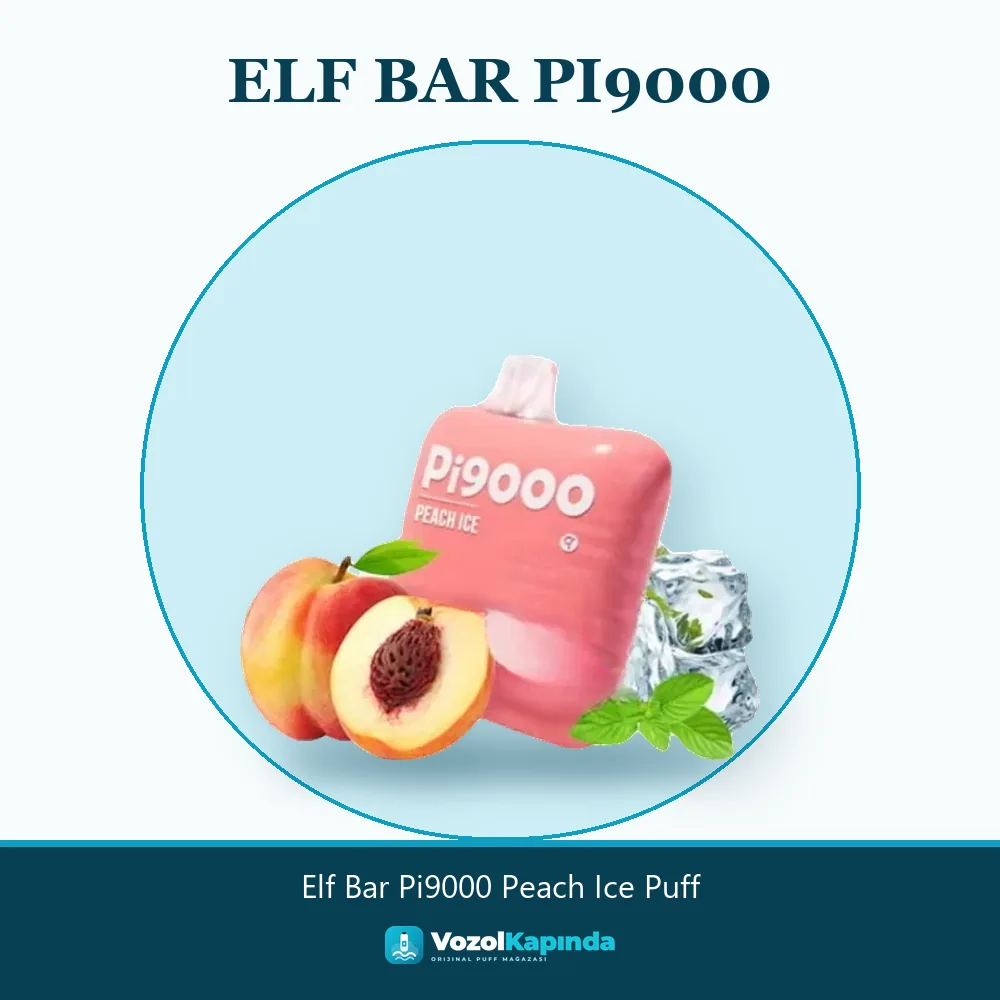 Elf Bar Pi9000 Peach Ice Puff özellikleri: orijinal ürün, kapıda ödeme, gizli paket
