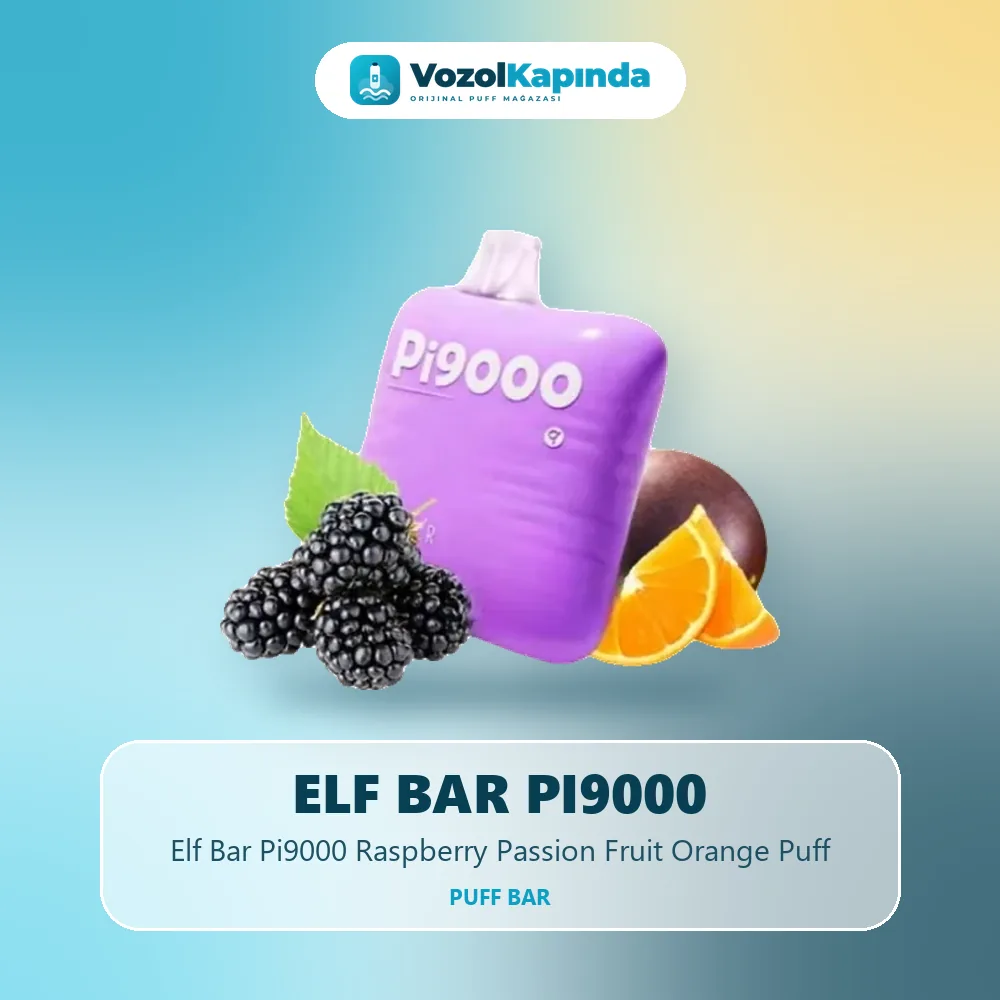 Elf Bar Pi9000 Raspberry Passion Fruit Orange Puff özellikleri: orijinal ürün, kapıda ödeme, gizli paket