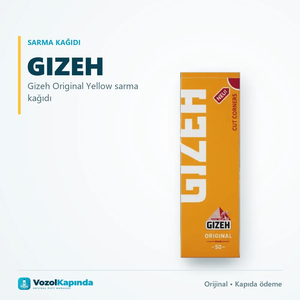 Gizeh Original Yellow sarma kağıdı Bilgi Kartı Gizeh Original Yellow sarma kağıdı özellikleri: orijinal ürün, kapıda ödeme, gizli paket