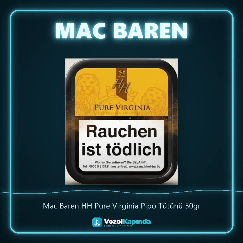 Mac Baren HH Pure Virginia Pipo Tütünü 50gr Sipariş Bilgileri Mac Baren HH Pure Virginia Pipo Tütünü 50gr bilgi kartı, orijinal pipo tütünü