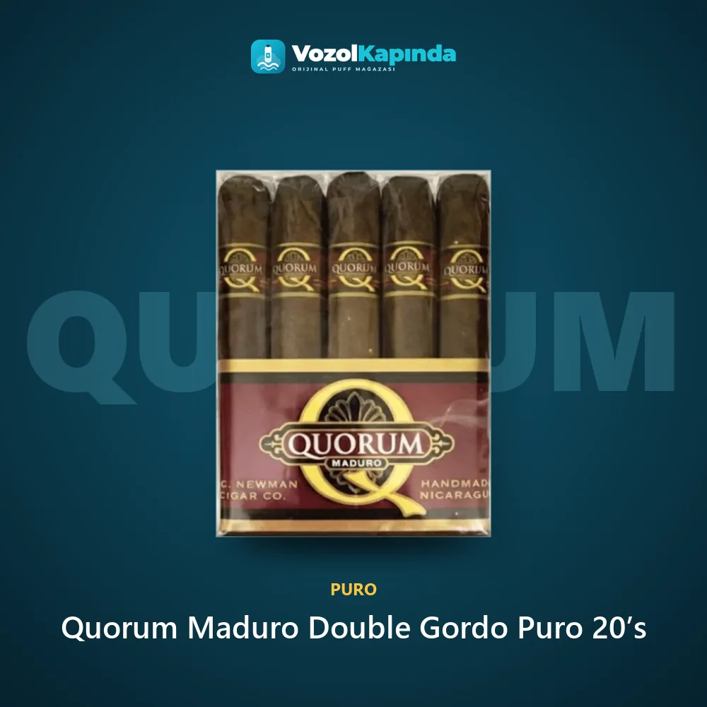 Quorum Maduro Double Gordo Puro 20’s sipariş avantajları: kapıda ödeme ve gizli paket