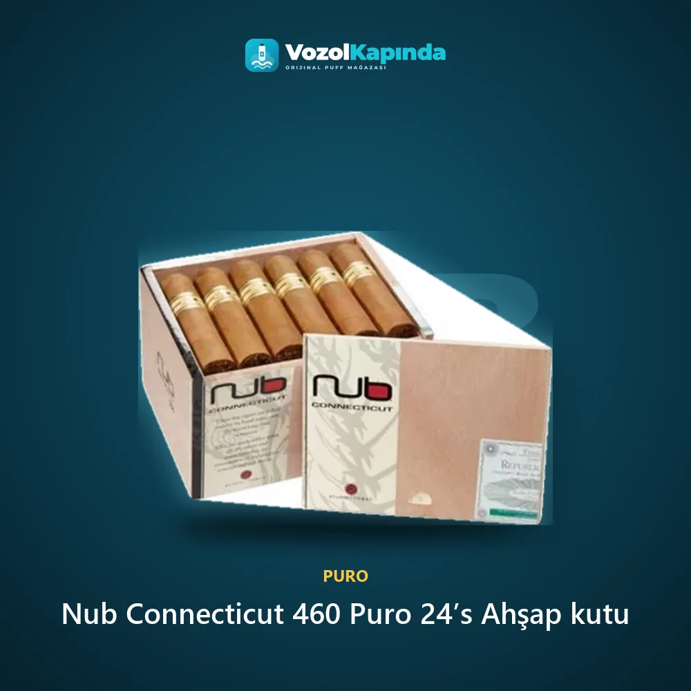 Nub Connecticut 460 Puro 24’s Ahşap kutu Özellikleri Nub Connecticut 460 Puro 24’s Ahşap kutu sipariş avantajları: kapıda ödeme ve gizli paket