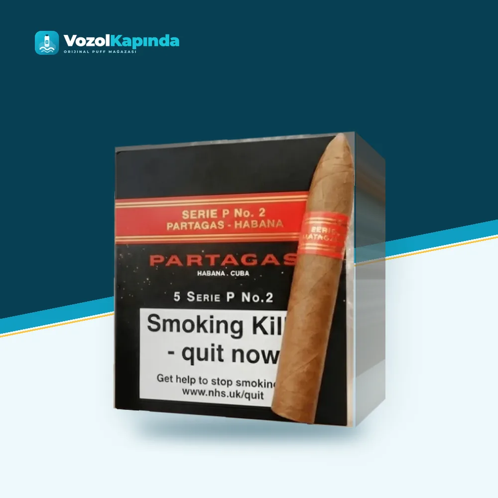 Partagas 5 Serie P No.2 Puro 5’s Gift Pack DOMİNİC Orijinal Ambalaj Partagas 5 Serie P No.2 Puro 5’s Gift Pack DOMİNİC paket görünümü