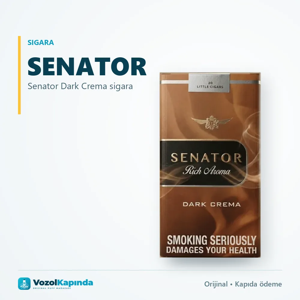 Senator Dark Crema sigara bilgi kartı, orijinal sigara