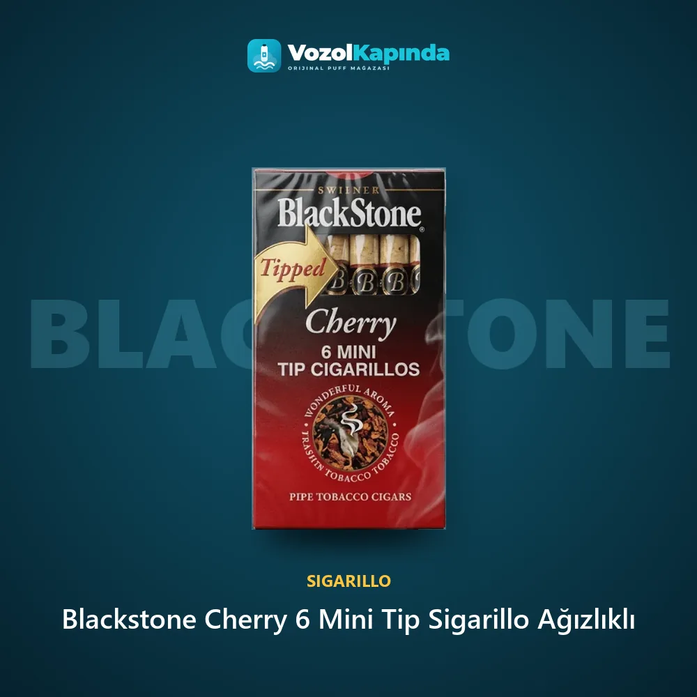 Blackstone Cherry 6 Mini Tip Sigarillo Ağızlıklı özellikleri: orijinal ürün, kapıda ödeme, gizli paket