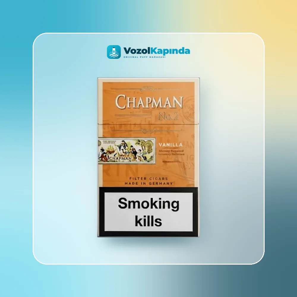 Chapman Vanilla sigara Doğal Tütün aromalı Orijinal Ambalaj Chapman Vanilla sigara Doğal Tütün aromalı ürün görseli, orijinal sigara