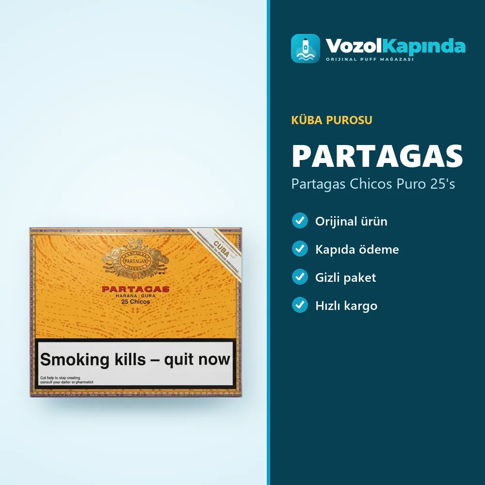 Partagas Chicos Puro 25’s Özellikleri Partagas Chicos Puro 25’s özellikleri: orijinal ürün, kapıda ödeme, gizli paket