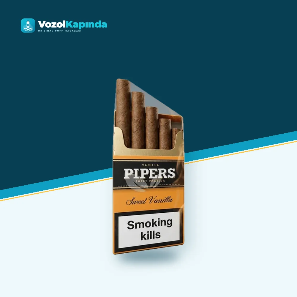 Pipers Club Sweet Vanilla Puro 10’s Paket Görünümü Pipers Club Sweet Vanilla Puro 10’s ön yüz görseli, orijinal ambalaj