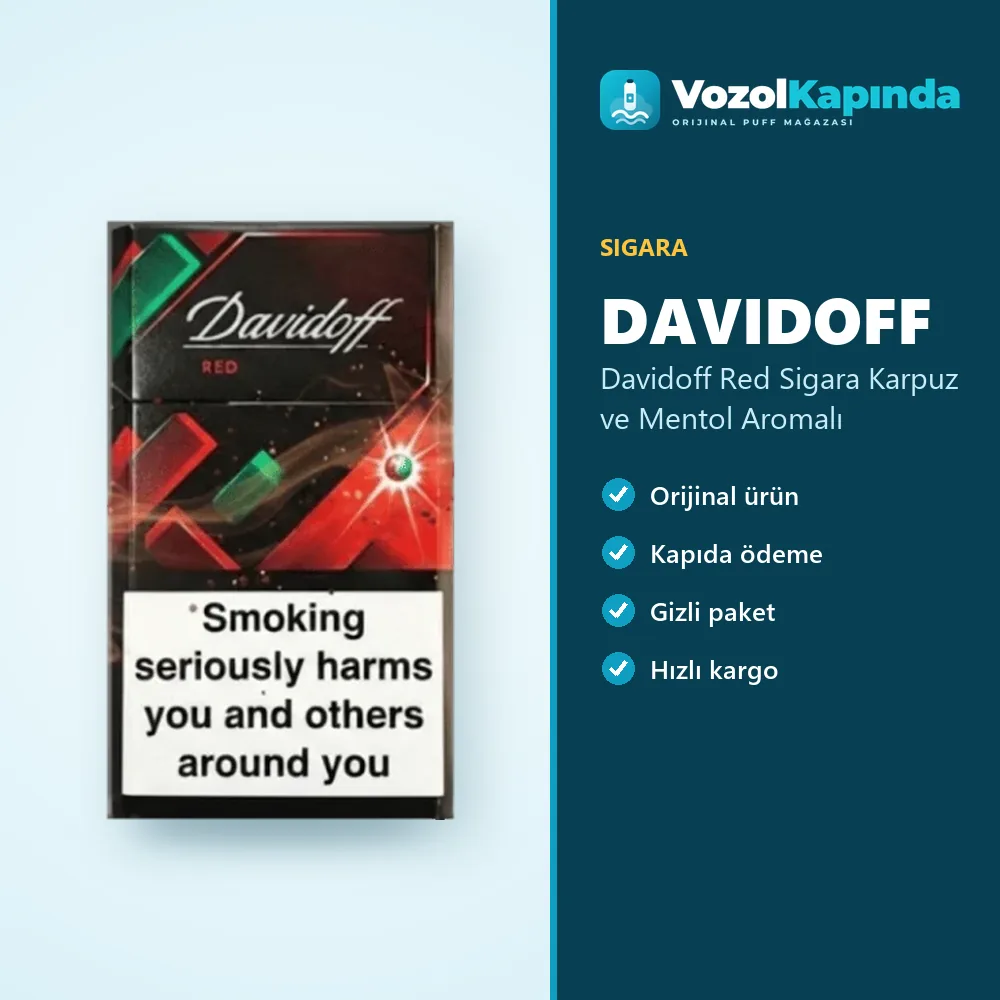 Davidoff Red Sigara Karpuz ve Mentol Aromalı Sipariş Bilgileri Davidoff Red Sigara Karpuz ve Mentol Aromalı sipariş avantajları: kapıda ödeme ve gizli paket