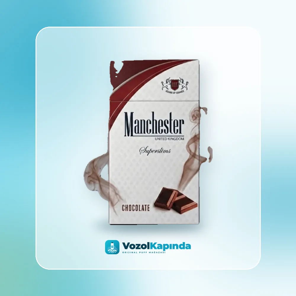 Manchester Superslims Chocolate sigara Çikolata aromalı Fiyatı Manchester Superslims Chocolate sigara Çikolata aromalı fiyatı ve siparişi, Vozol Kapında