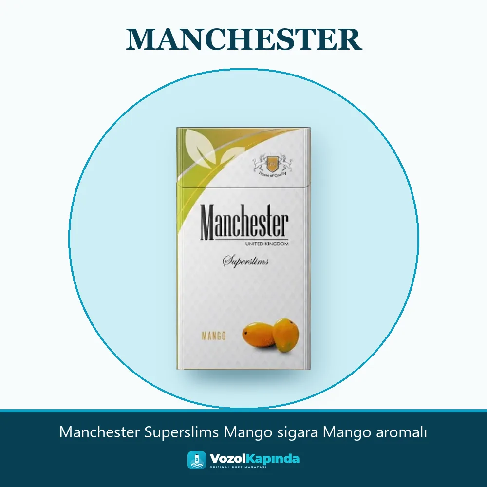 Manchester Superslims Mango sigara Mango aromalı sipariş avantajları: kapıda ödeme ve gizli paket
