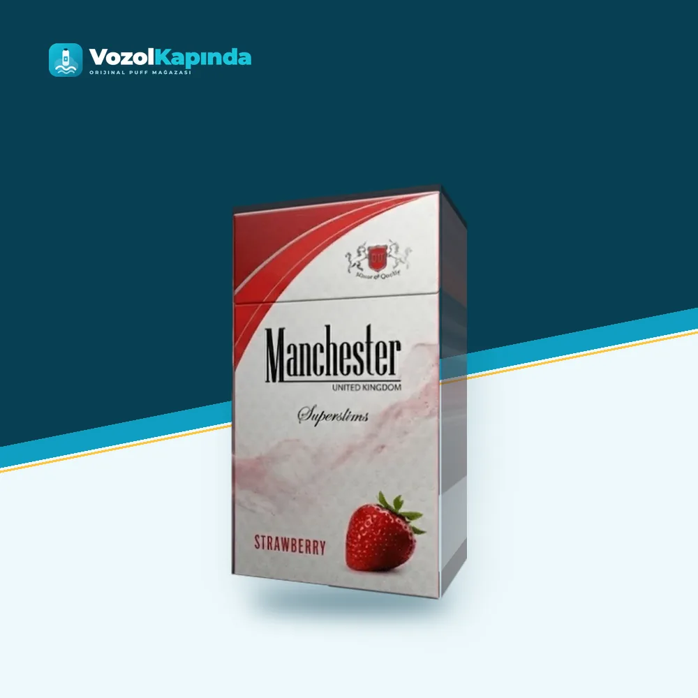 Manchester Superslims Strawberry sigara Çilek aromalı Ürün Görseli Manchester Superslims Strawberry sigara Çilek aromalı ürün görseli, orijinal sigara