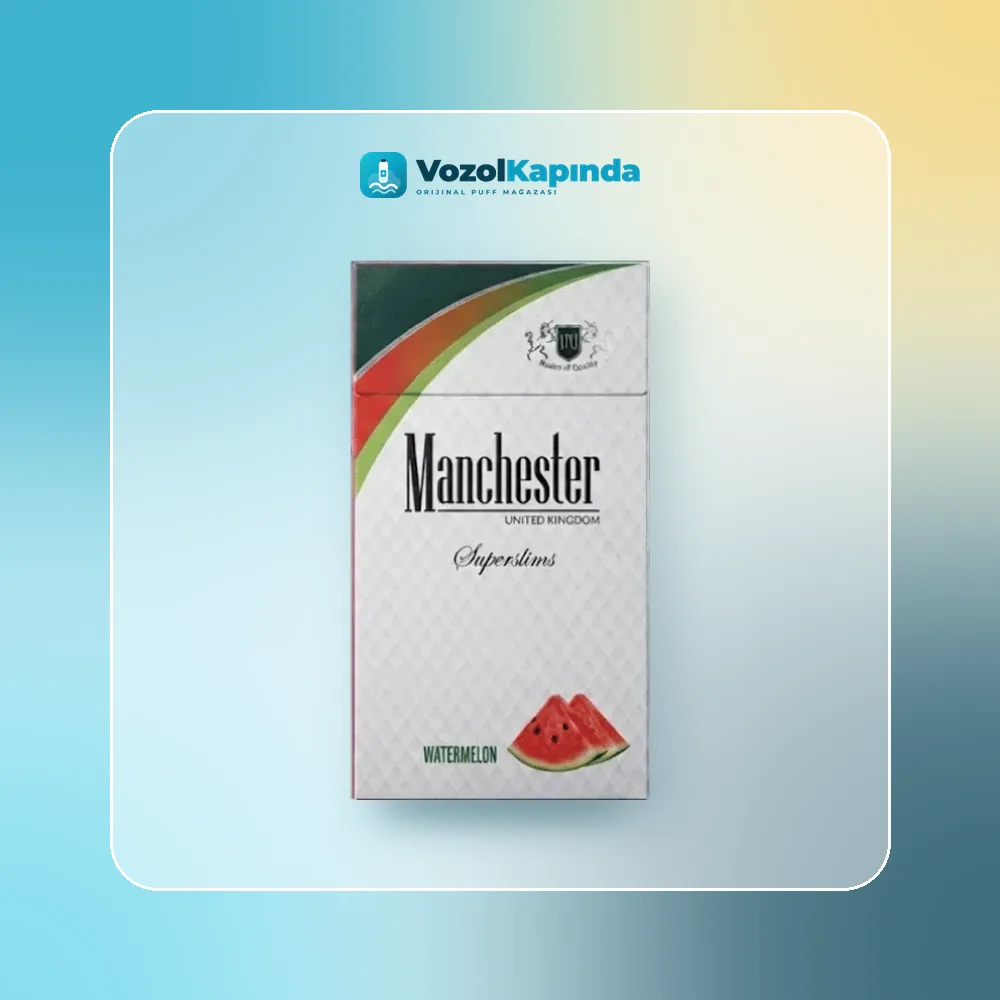 Manchester Superslims Watermelon sigara Karpuz aromalı ürün görseli, orijinal sigara