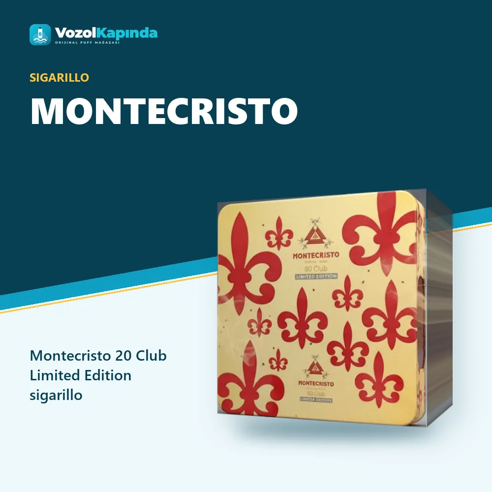 Montecristo 20 Club Limited Edition sigarillo özellikleri: orijinal ürün, kapıda ödeme, gizli paket