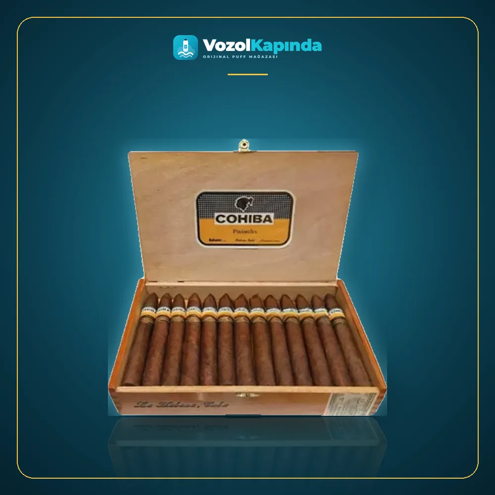 Cohiba Piramides Puro 25’s Ahşap Kutu DOMİNİC Paket Görünümü Cohiba Piramides Puro 25’s Ahşap Kutu DOMİNİC paket görünümü