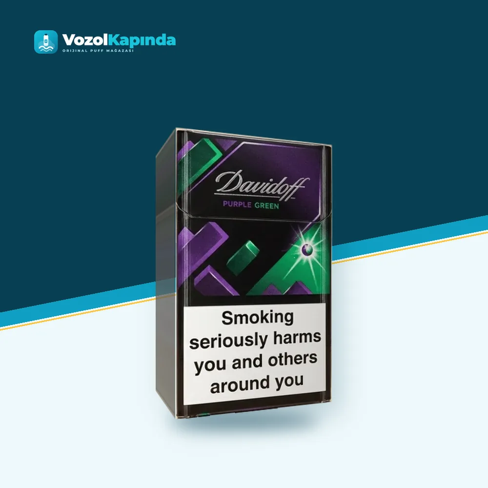 Davidoff Purple Green sigara Orman meyveleri ve Mentol Ürün Görseli Davidoff Purple Green sigara Orman meyveleri ve Mentol ön yüz görseli, orijinal ambalaj
