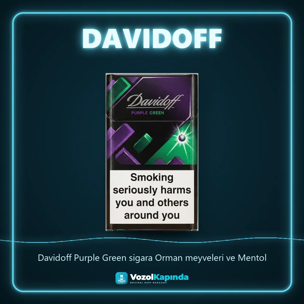 Davidoff Purple Green sigara Orman meyveleri ve Mentol Bilgi Kartı Davidoff Purple Green sigara Orman meyveleri ve Mentol sipariş avantajları: kapıda ödeme ve gizli paket