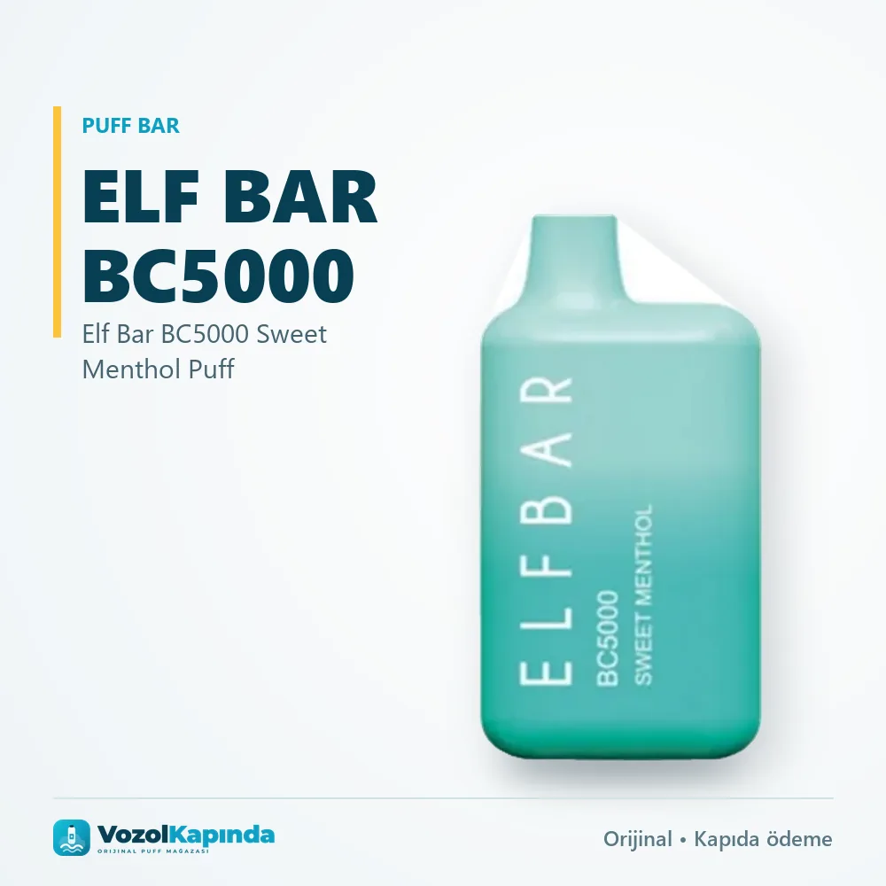 Elf Bar BC5000 Sweet Menthol Puff Özellikleri Elf Bar BC5000 Sweet Menthol Puff özellikleri: orijinal ürün, kapıda ödeme, gizli paket