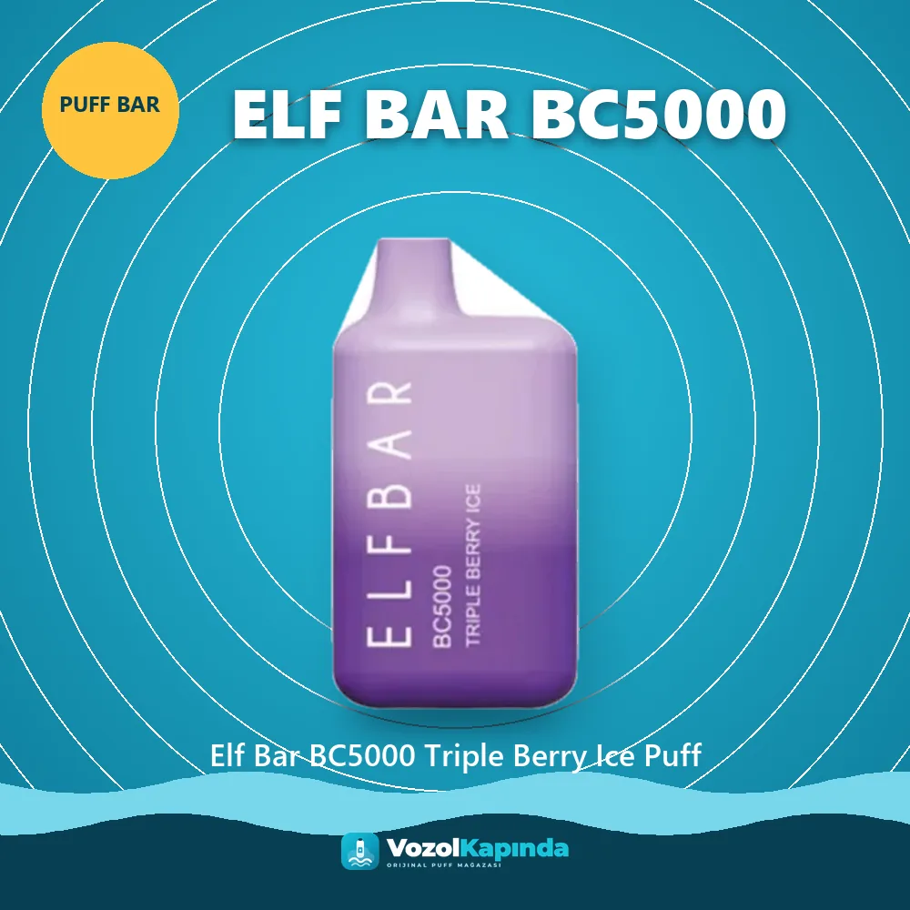Elf Bar BC5000 Triple Berry Ice Puff sipariş avantajları: kapıda ödeme ve gizli paket