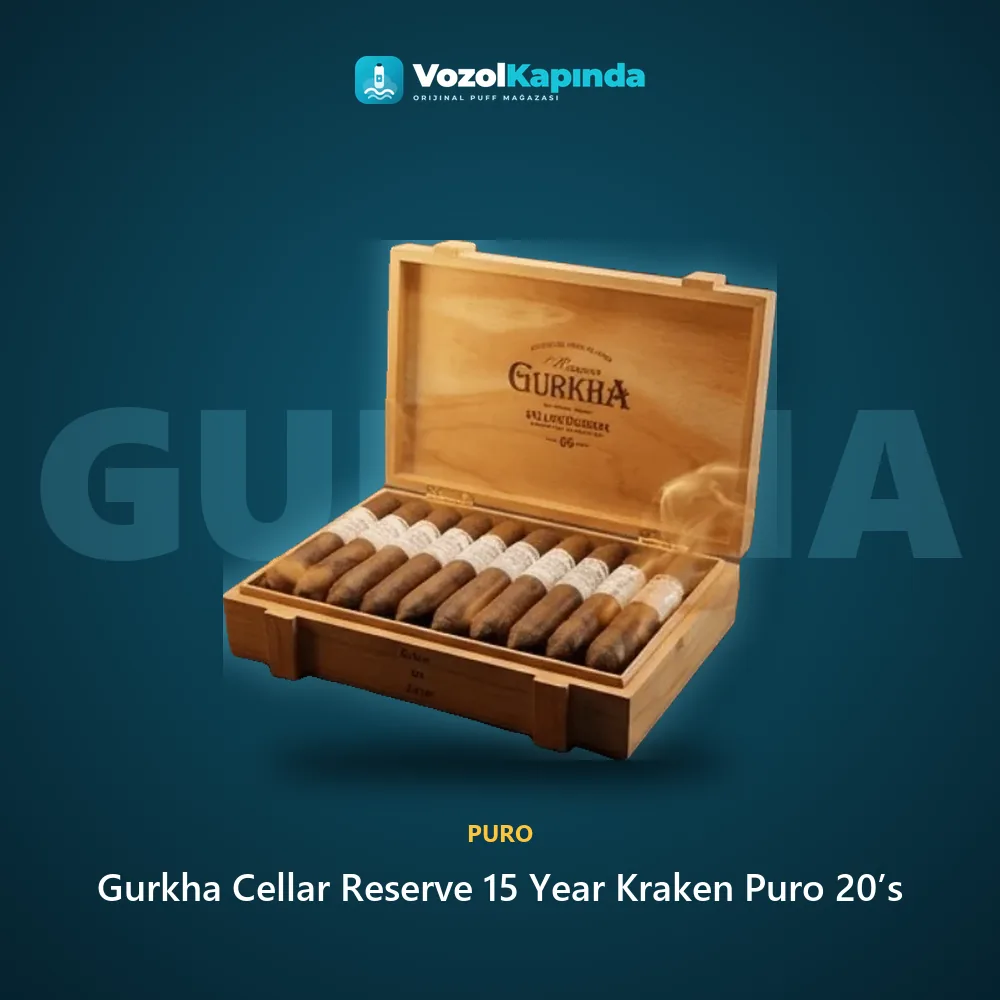 Gurkha Cellar Reserve 15 Year Kraken Puro 20’s Bilgi Kartı Gurkha Cellar Reserve 15 Year Kraken Puro 20’s bilgi kartı, orijinal puro