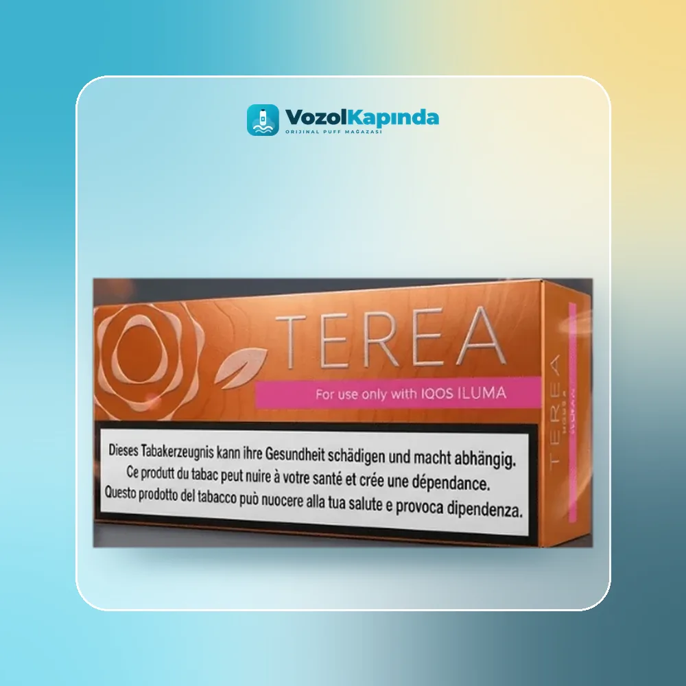 IQOS Terea Amber Kartuş tütün Paket Görünümü IQOS Terea Amber Kartuş tütün ön yüz görseli, orijinal ambalaj
