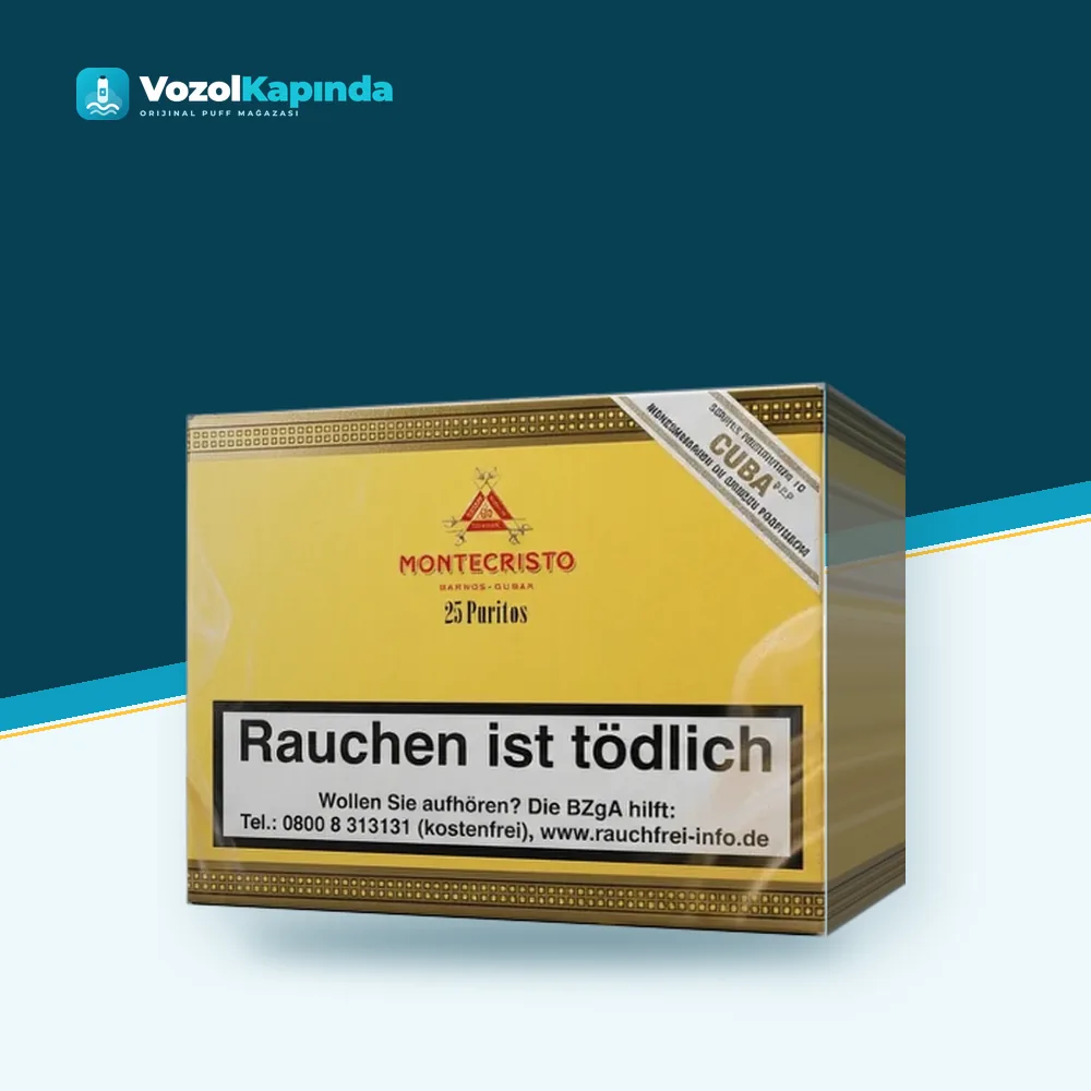 Montecristo Puritos Puro 25’s ön yüz görseli, orijinal ambalaj