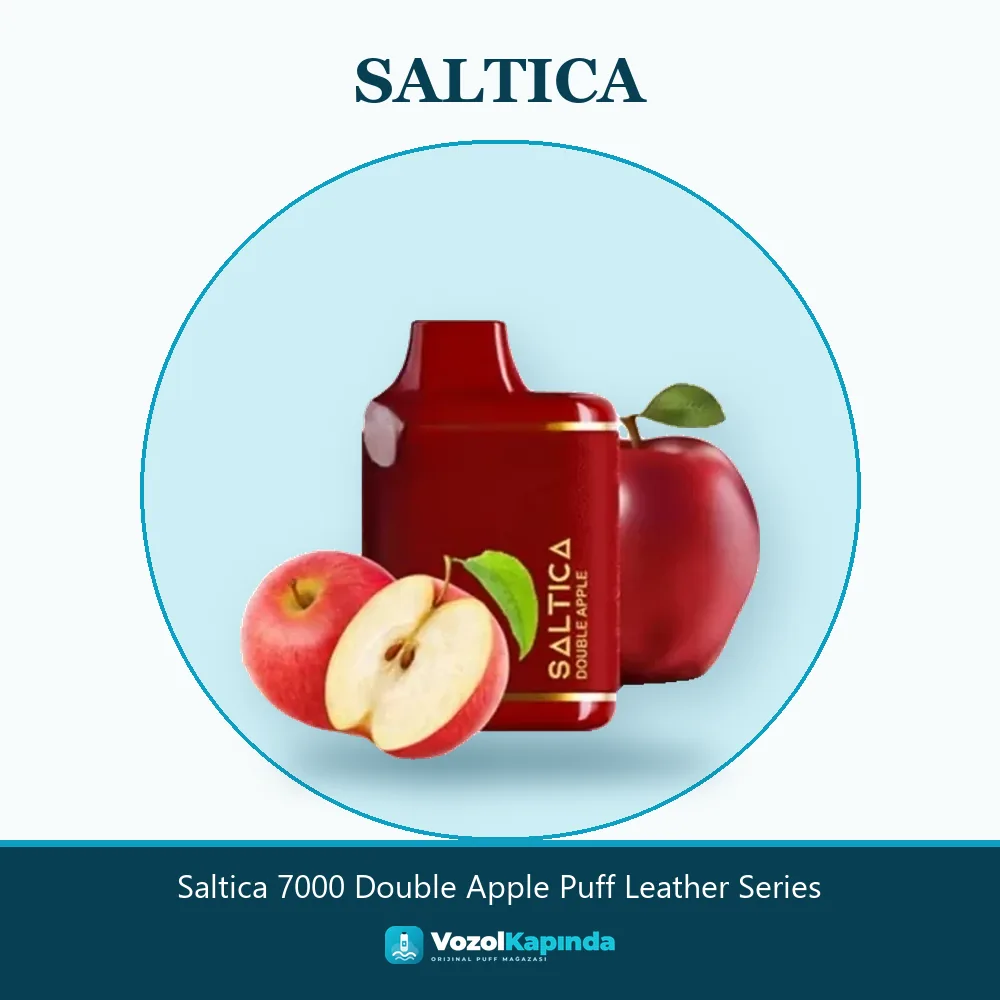 Saltica 7000 Double Apple Puff Leather Series bilgi kartı, orijinal puff bar