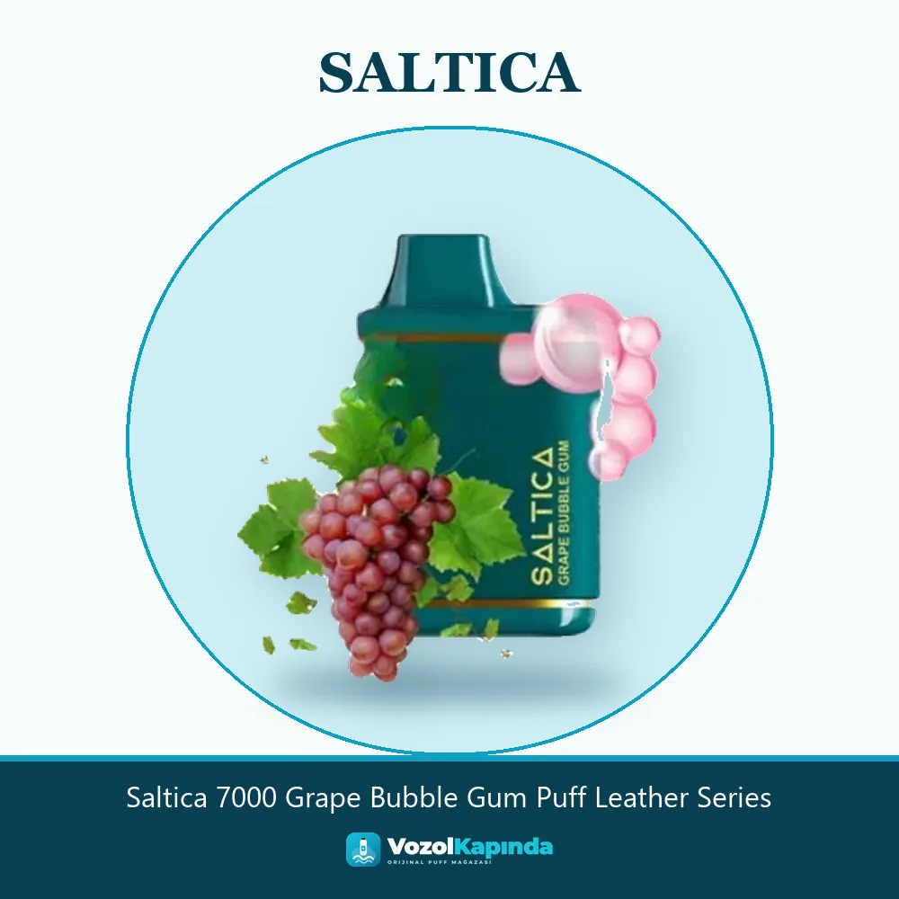 Saltica 7000 Grape Bubble Gum Puff Leather Series sipariş avantajları: kapıda ödeme ve gizli paket