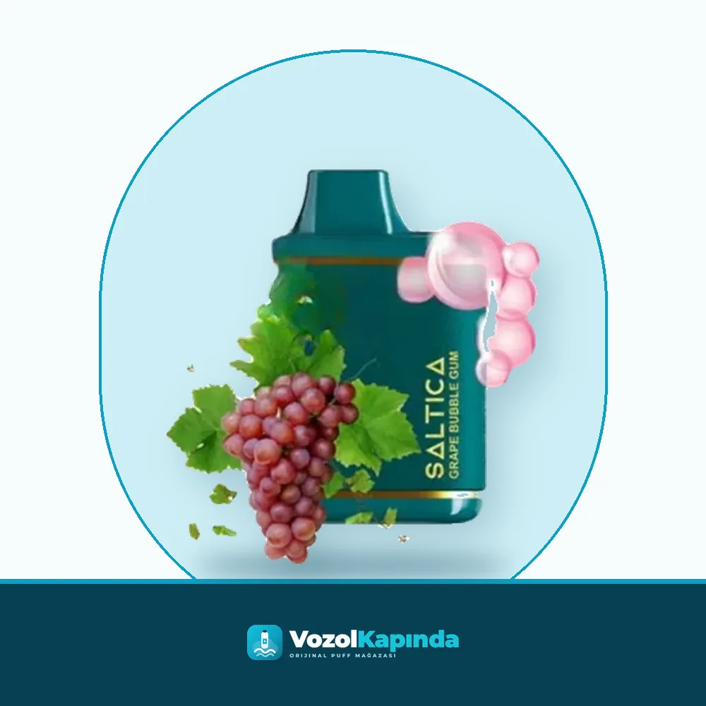 Saltica 7000 Grape Bubble Gum Puff Leather Series paket görünümü