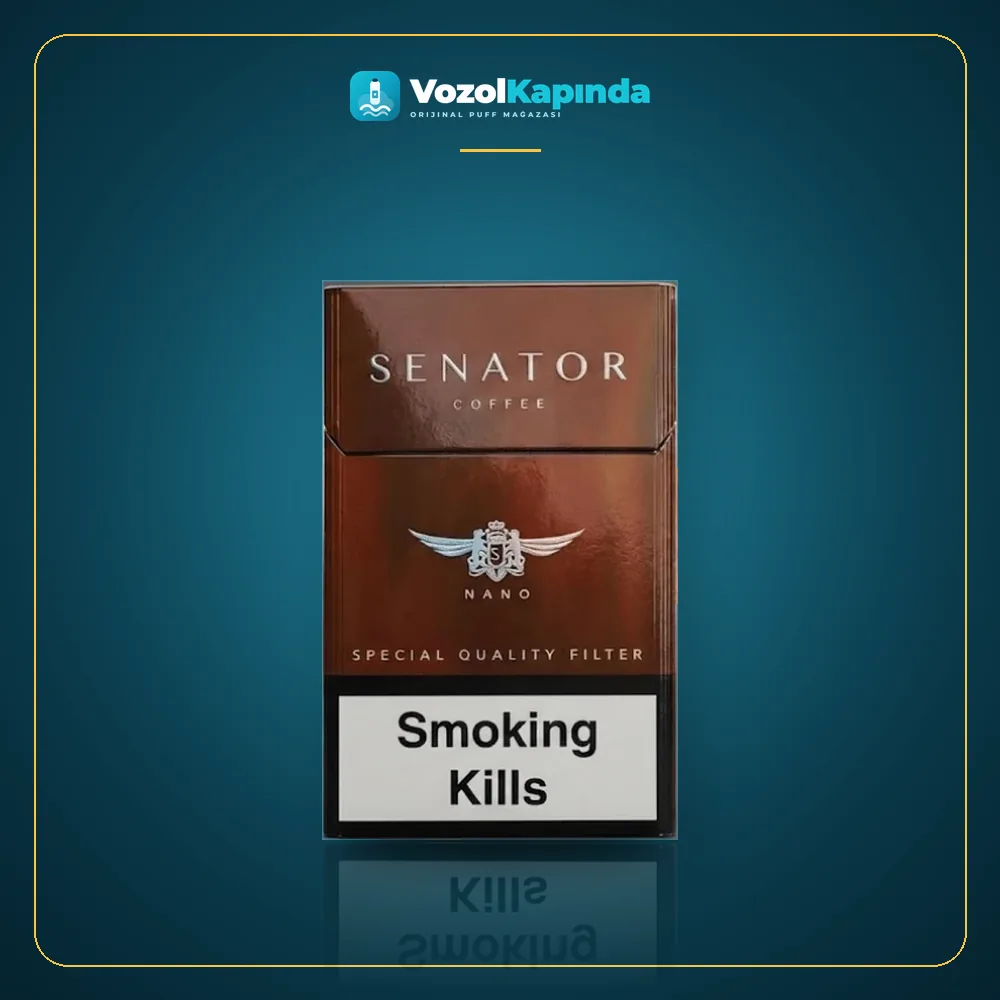 Senator Nano Coffee sigara Kahve aromalı sigara Paket Görünümü Senator Nano Coffee sigara Kahve aromalı sigara paket görünümü