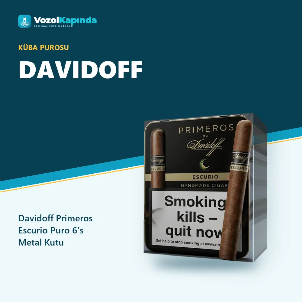 Davidoff Primeros Escurio Puro 6’s Metal Kutu Bilgi Kartı Davidoff Primeros Escurio Puro 6’s Metal Kutu özellikleri: orijinal ürün, kapıda ödeme, gizli paket