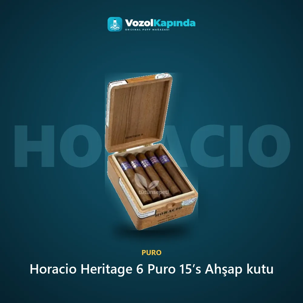 Horacio Heritage 6 Puro 15’s Ahşap kutu özellikleri: orijinal ürün, kapıda ödeme, gizli paket