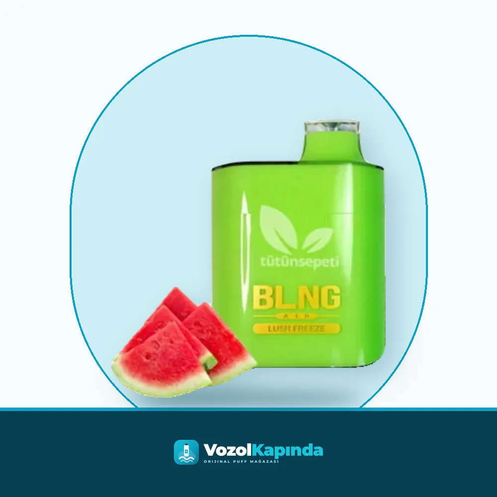 BLNG Air 6000 Lush Freeze Puff Karpuz ve Mentol Ürün Görseli BLNG Air 6000 Lush Freeze Puff Karpuz ve Mentol ürün görseli, orijinal puff bar