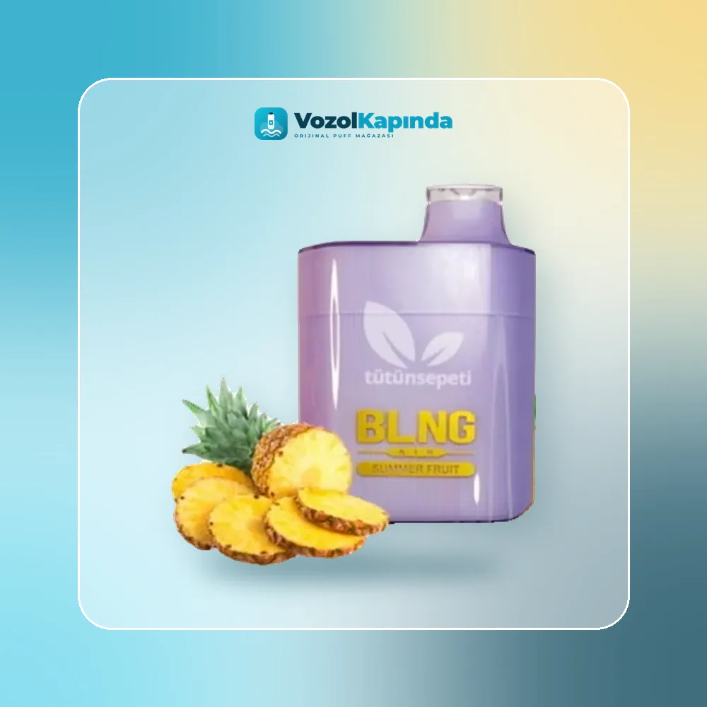 BLNG Air 6000 Summer Fruit Puff Tropikal meyveler ön yüz görseli, orijinal ambalaj