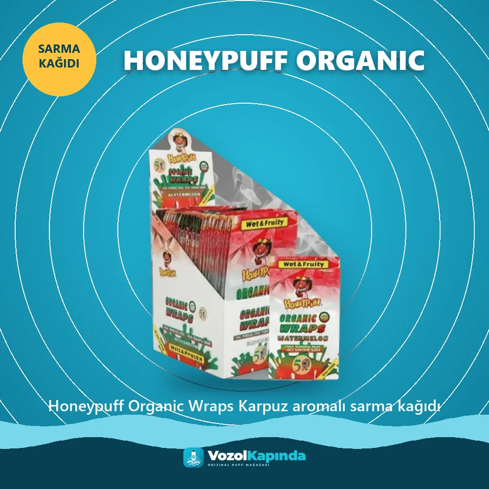 Honeypuff Organic Wraps Karpuz aromalı sarma kağıdı Özellikleri Honeypuff Organic Wraps Karpuz aromalı sarma kağıdı özellikleri: orijinal ürün, kapıda ödeme, gizli paket