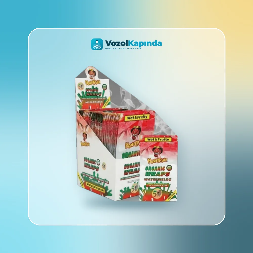 Honeypuff Organic Wraps Karpuz aromalı sarma kağıdı Paket Görünümü Honeypuff Organic Wraps Karpuz aromalı sarma kağıdı paket görünümü
