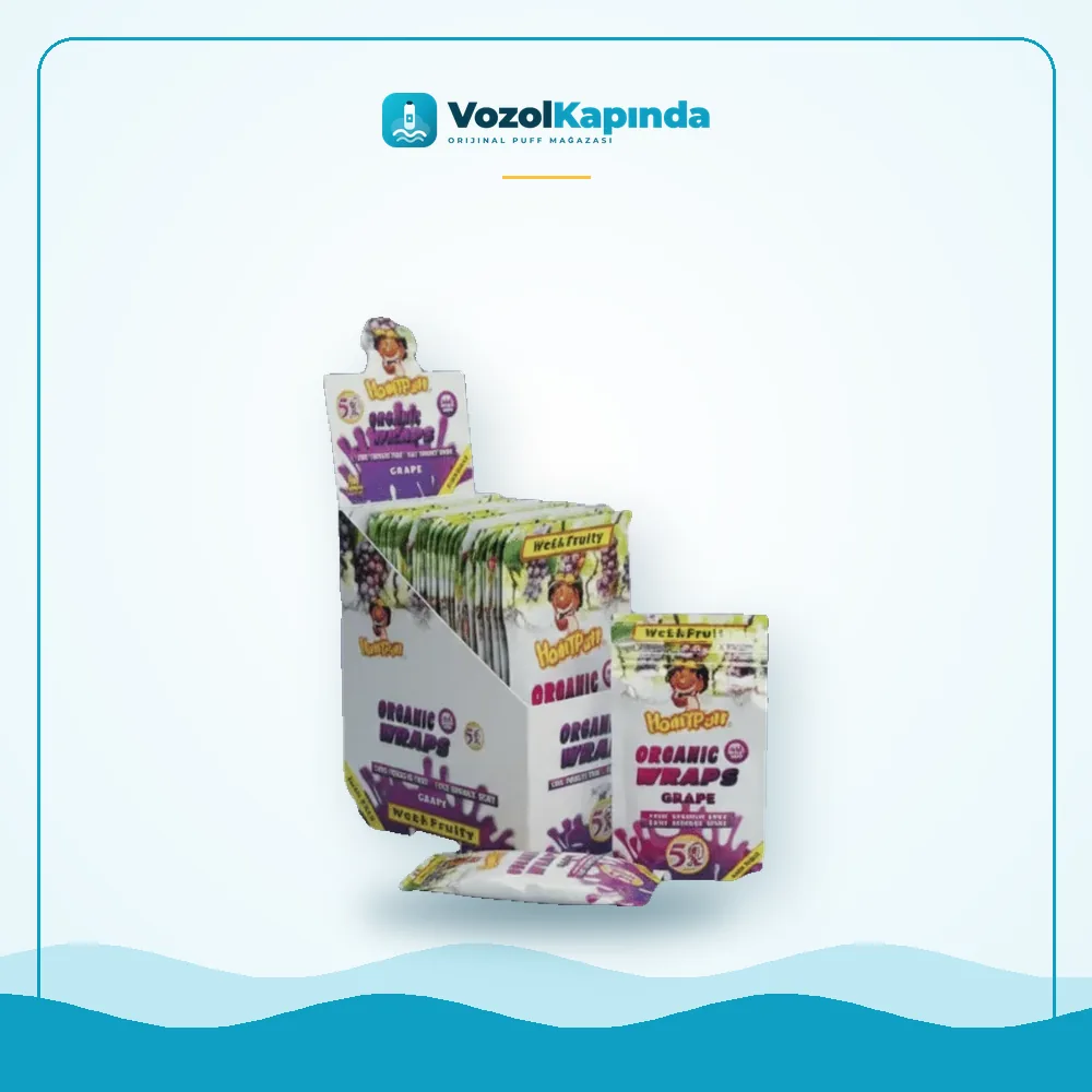 Honeypuff Organic Wraps Üzüm aromalı sarma kağıdı, Vozol Kapında orijinal sarma kağıdı