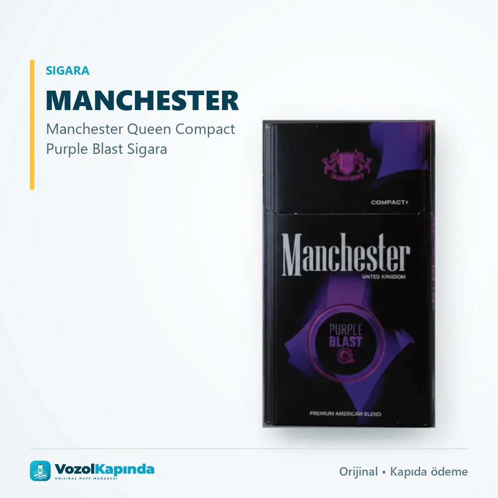 Manchester Queen Compact Purple Blast Sigara Özellikleri Manchester Queen Compact Purple Blast Sigara özellikleri: orijinal ürün, kapıda ödeme, gizli paket