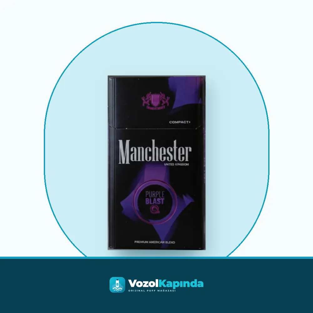 Manchester Queen Compact Purple Blast Sigara Paket Görünümü Manchester Queen Compact Purple Blast Sigara ürün görseli, orijinal sigara