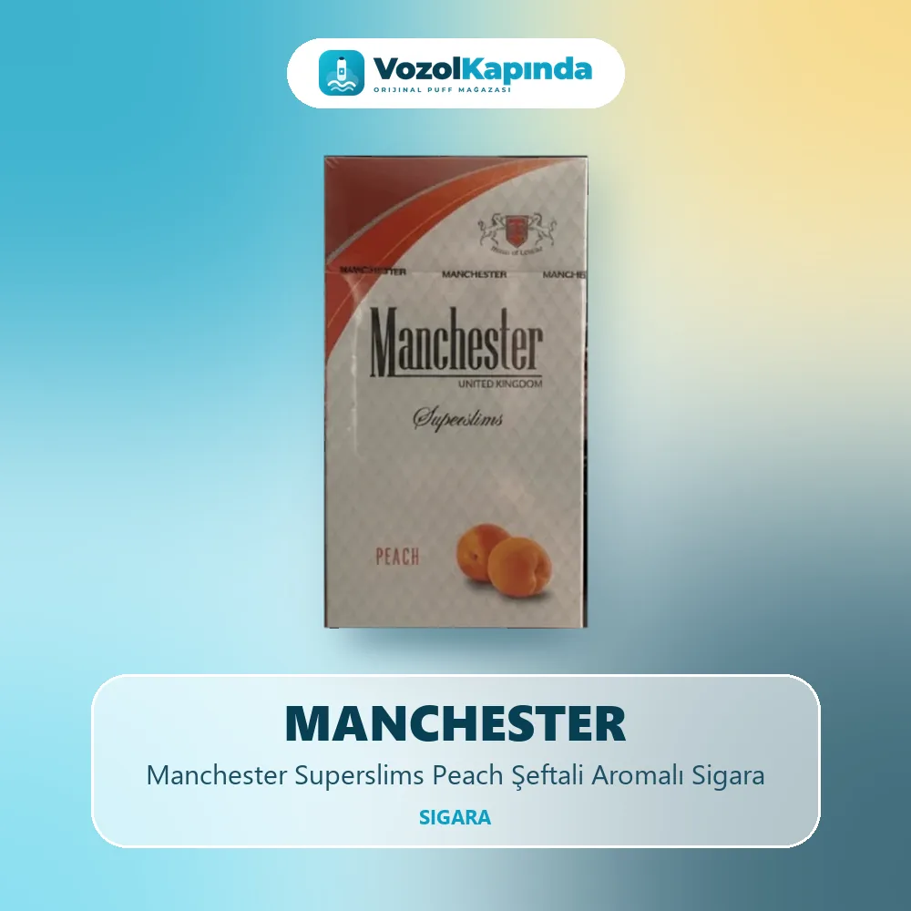 Manchester Superslims Peach Şeftali Aromalı Sigara özellikleri: orijinal ürün, kapıda ödeme, gizli paket